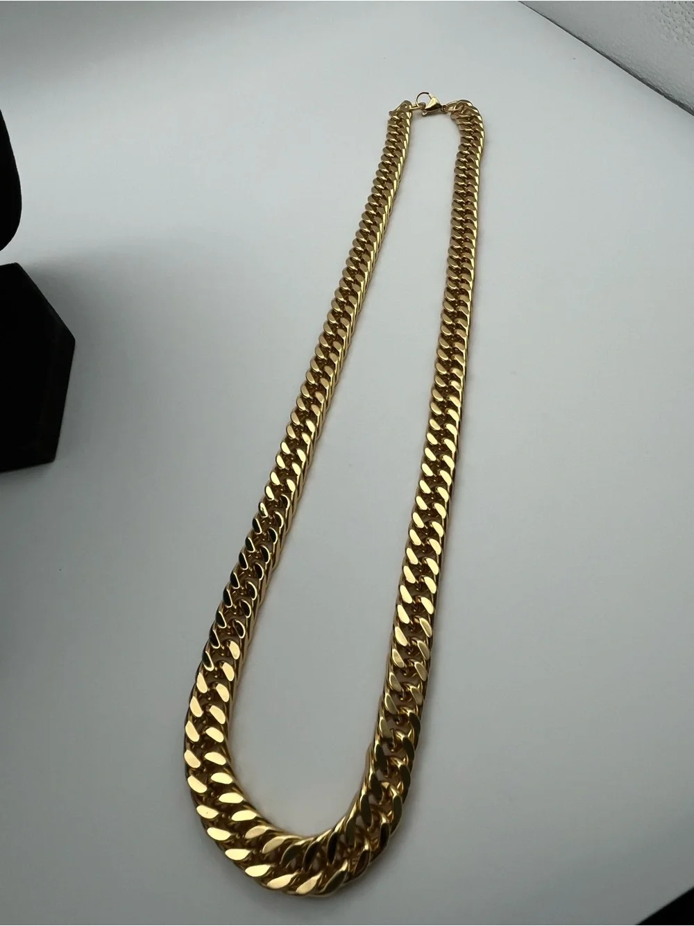 Men's 24”, Gold over Stainless Curb Chain Necklace